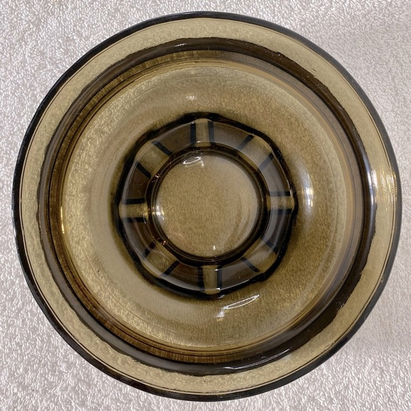 Vintage MCM Smoky Glass Ashtray Trinket Dish Glass Decor - Picture 5 of 14